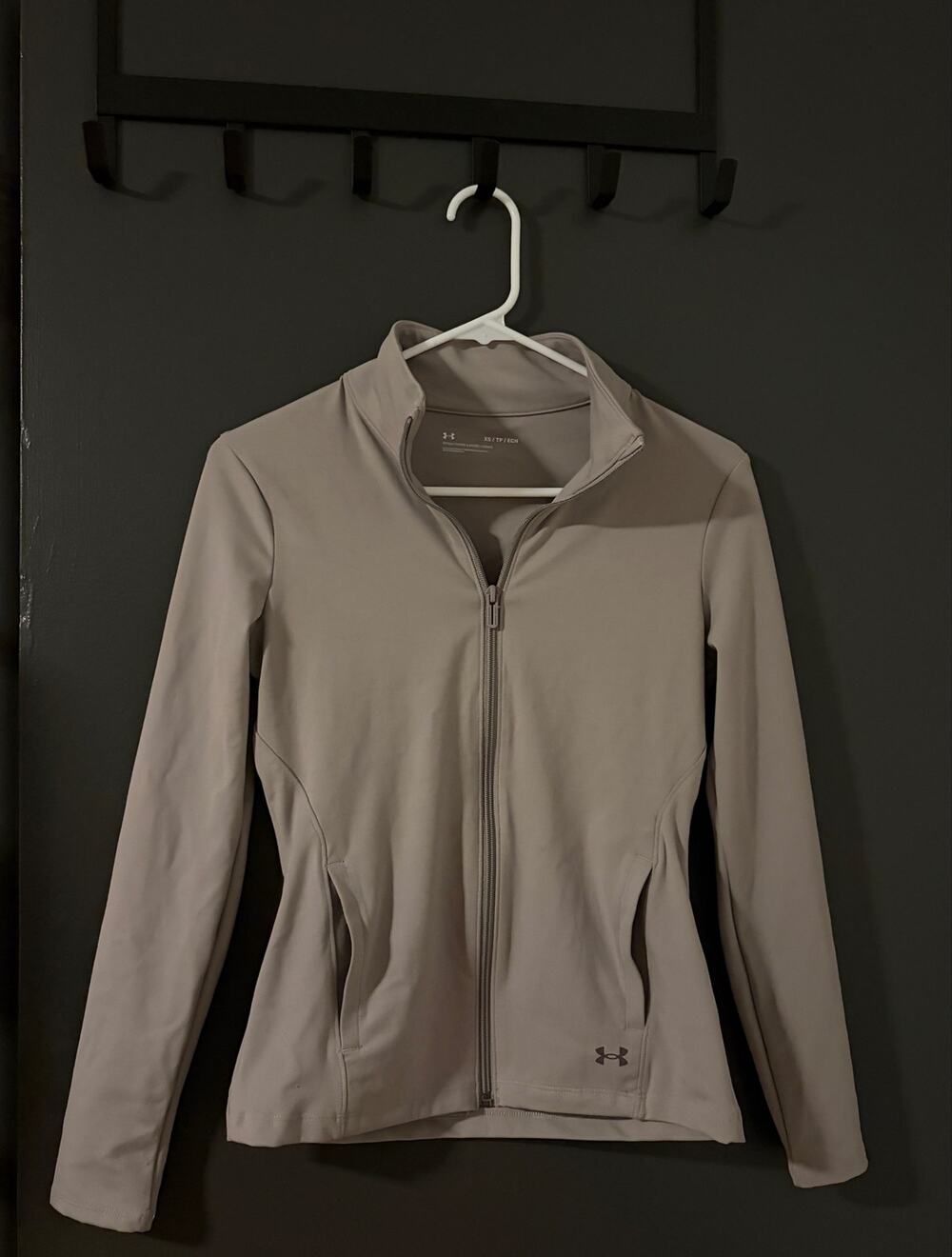 Under Armour Beige Fitted Zip-Up Jacket
